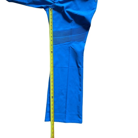 Rant Medical Scrubs Pants with Moto design. Turquoise. Size Small - Picture 9 of 11